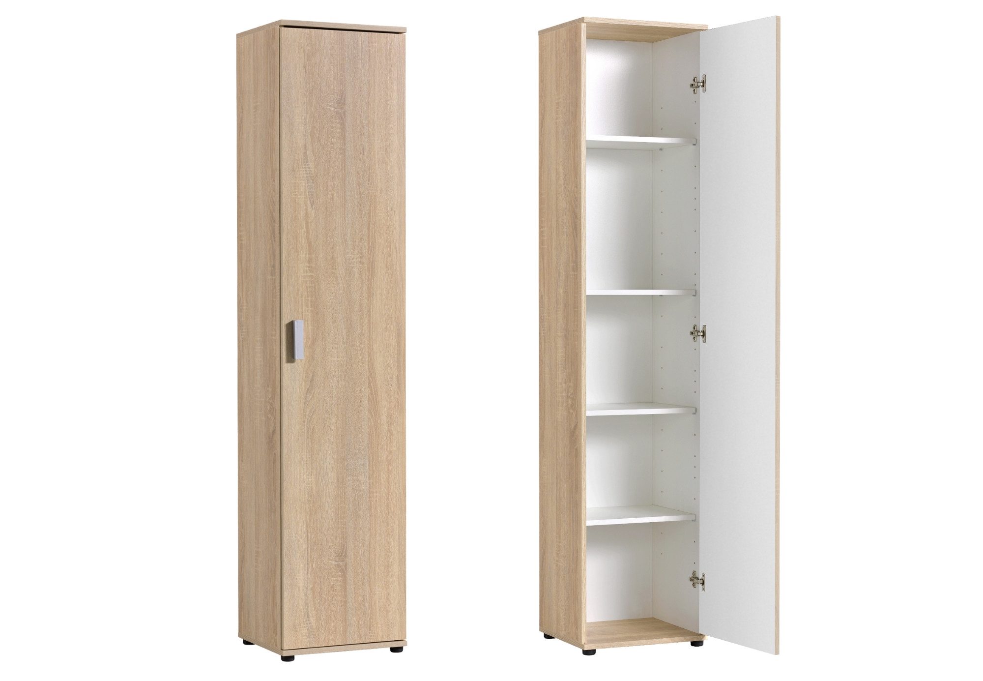 Massbinet Stauraum Schrank Artisan Eiche 70x225 Cm - Platzsparender Hochschrank